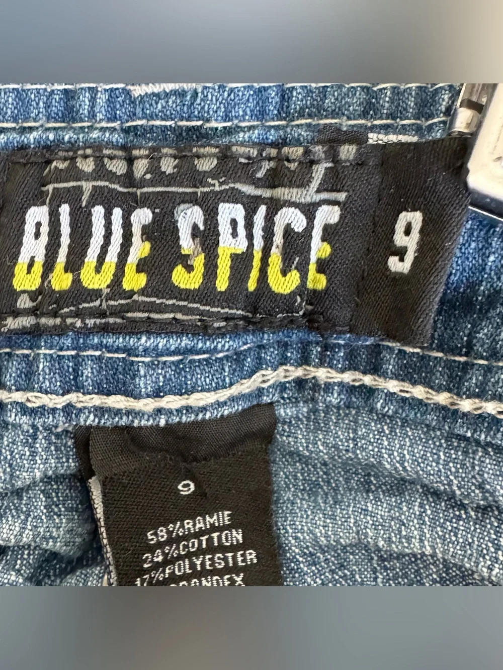 Y2K Blue Spice Faded Indigo Low-Rise Jean Mini Shorts Britney Spears pool beach
